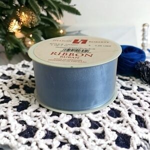 Jillson Roberts Organdy Sheer Pastel Blue Organza Ribbon Gift Wrap New